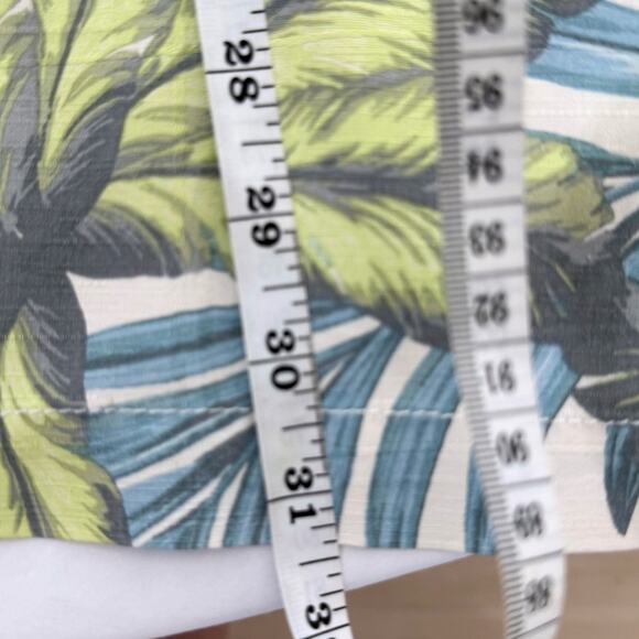 Tommy Bahama Silk Blue Green Hawaiian Button Down Shirt XXL 2X *FLAW* - Picture 9 of 9